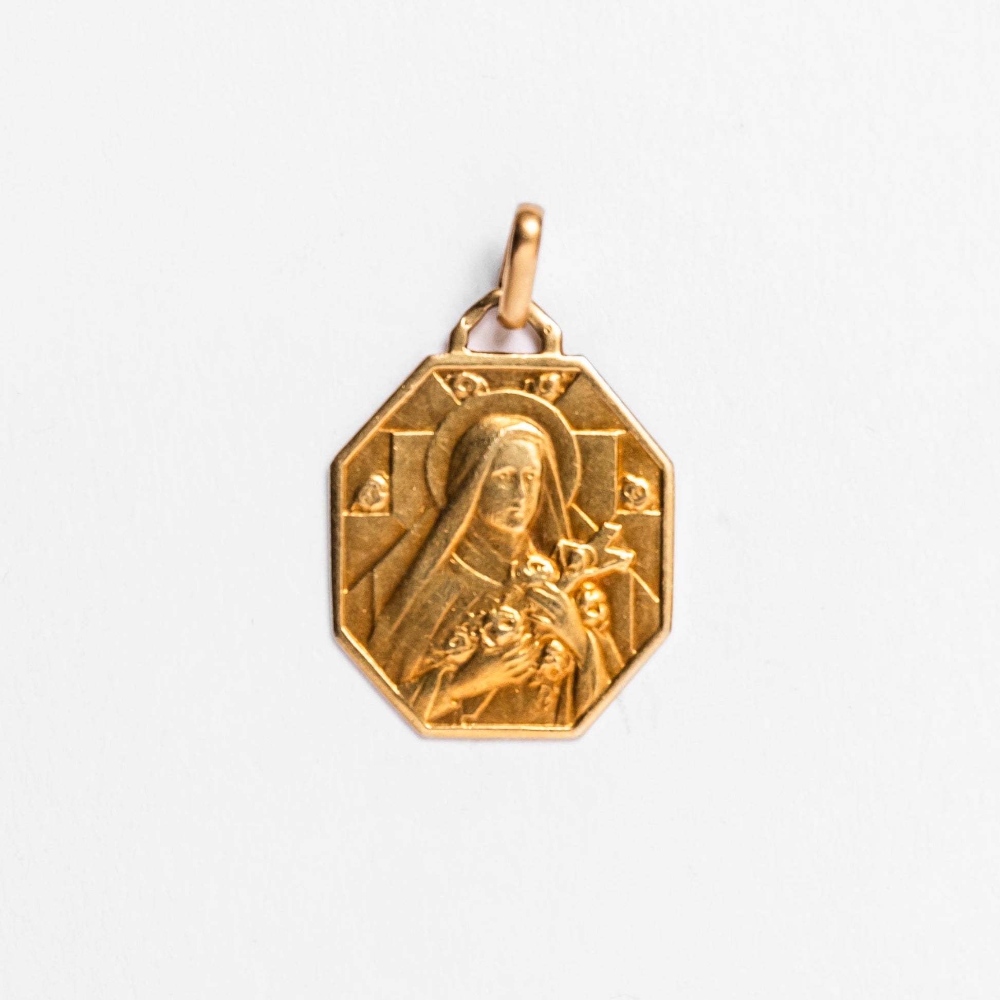 Pendentif Médaille de baptême en or jaune