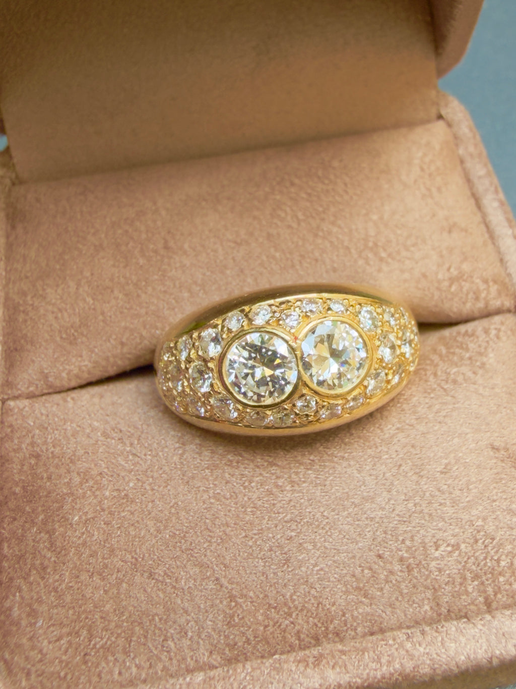 "Louison" Bague Jonc en or jaune et diamants