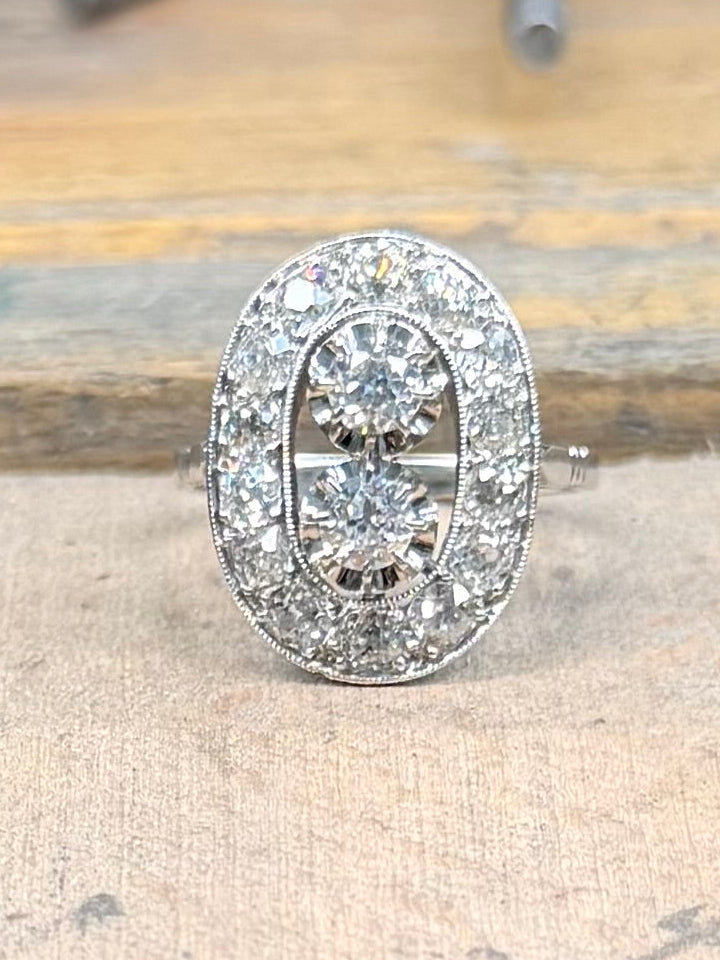 « Soline » Bague en platine et diamants 1.30 carats