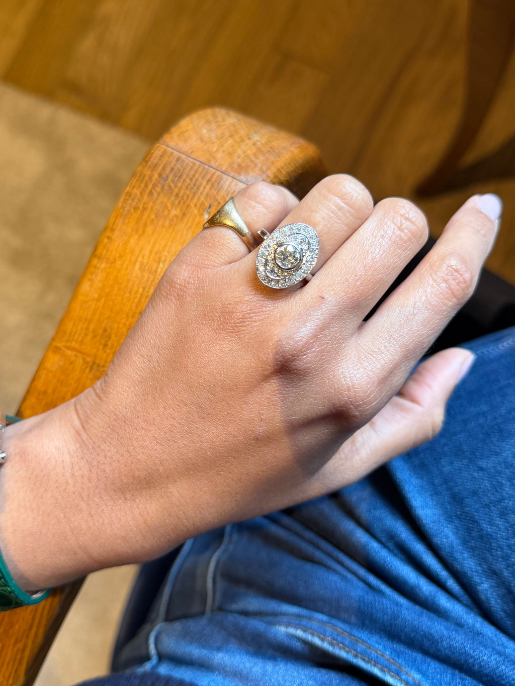 "Alexandra" Bague art déco, en or blanc et diamants