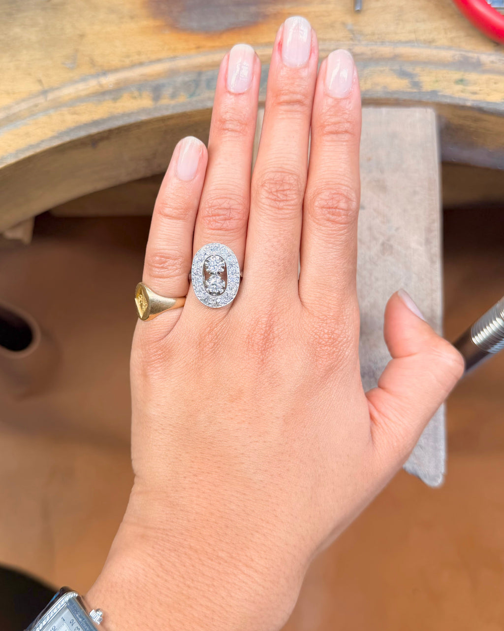 « Soline » Bague en platine et diamants 1.30 carats