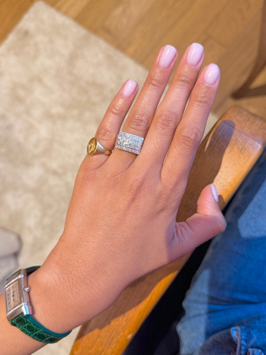 "Bianca" Bague en or blanc et diamants