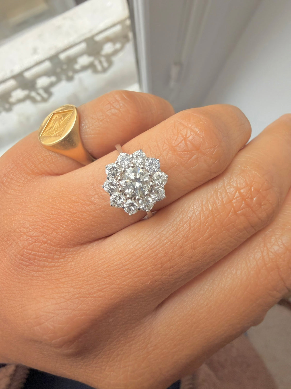 " Florence" Bague Marguerite diamants