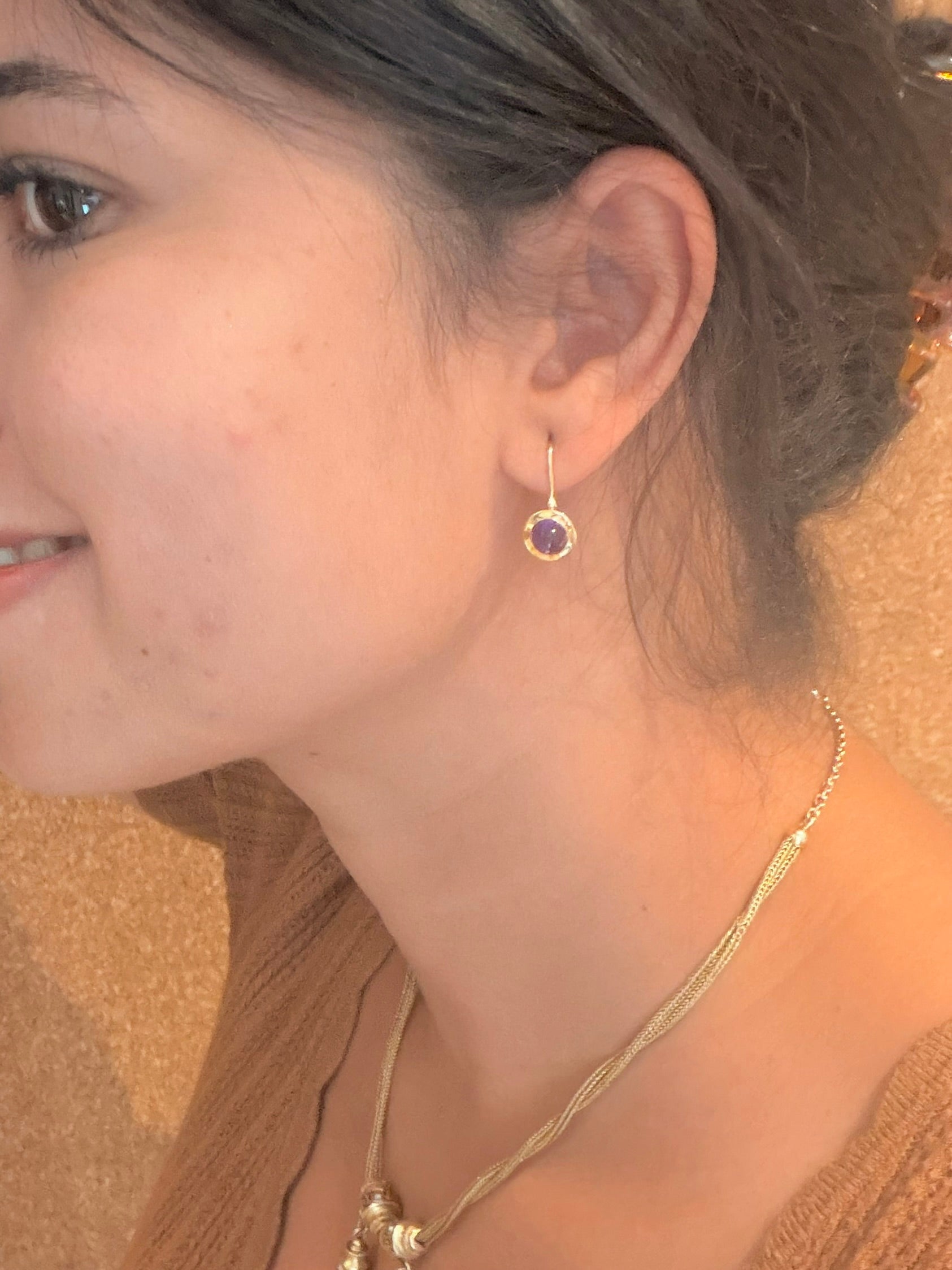 Boucles d’oreilles améthyste