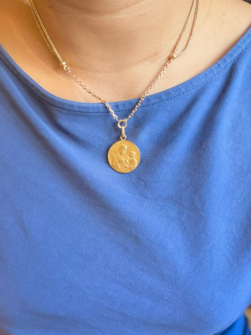 Médaille Saint Joseph en or jaune