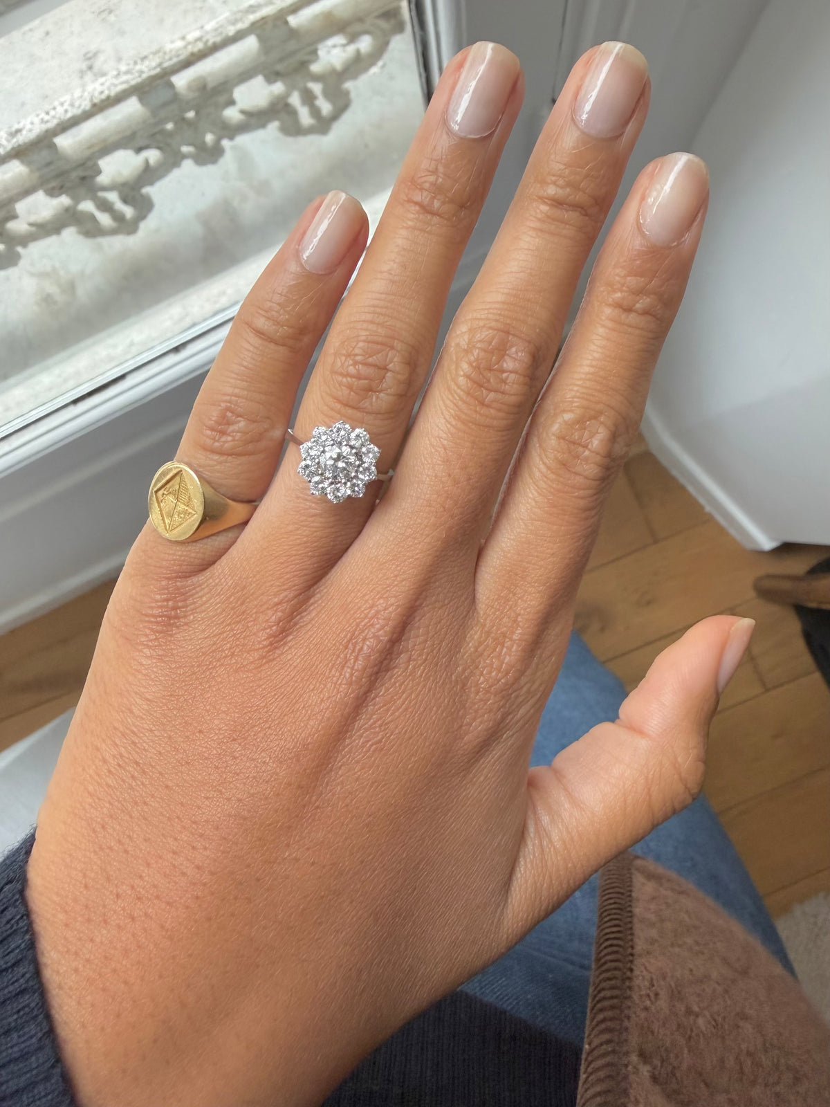 " Florence" Bague Marguerite diamants