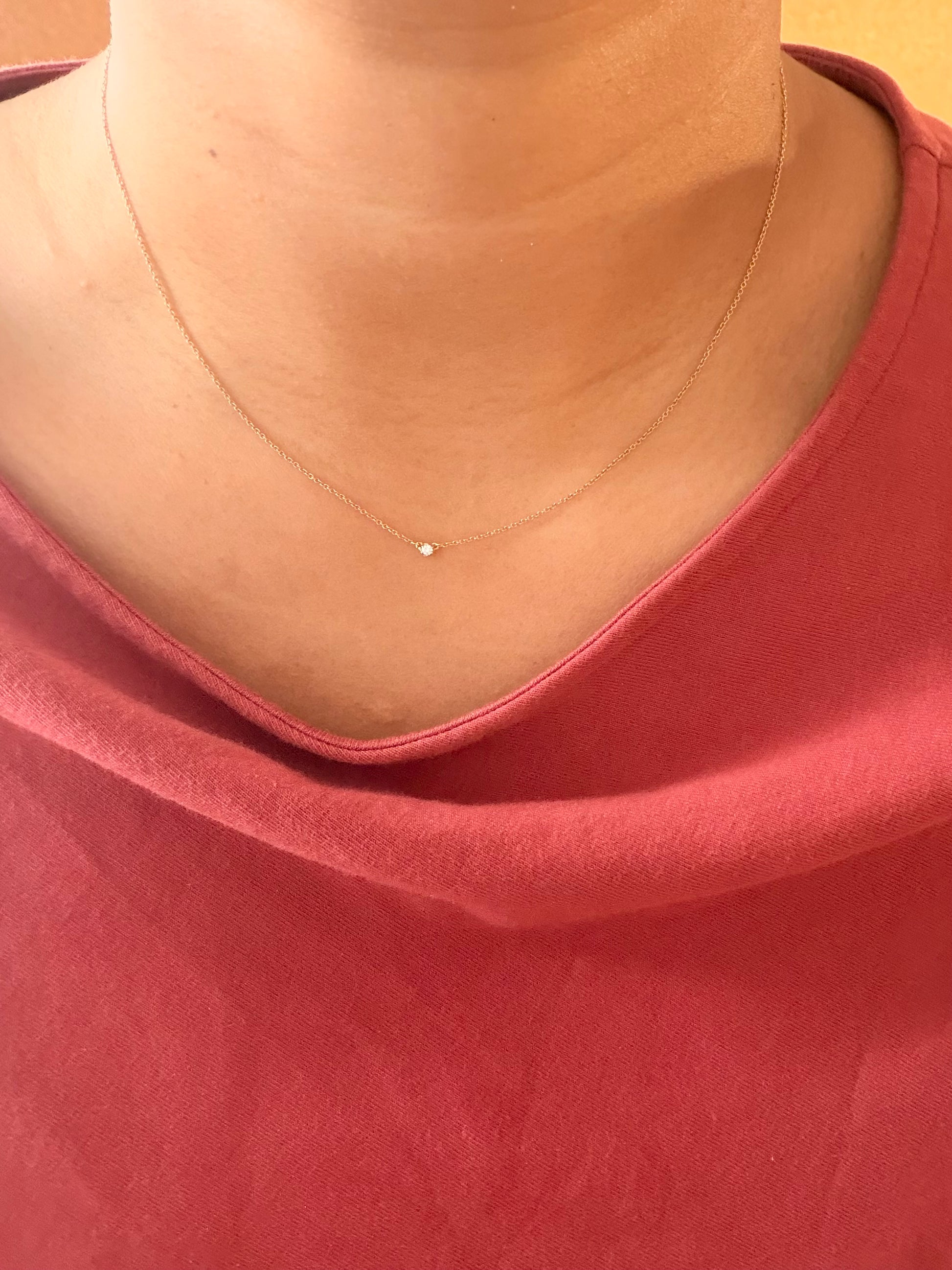 Collier en or jaune et diamant