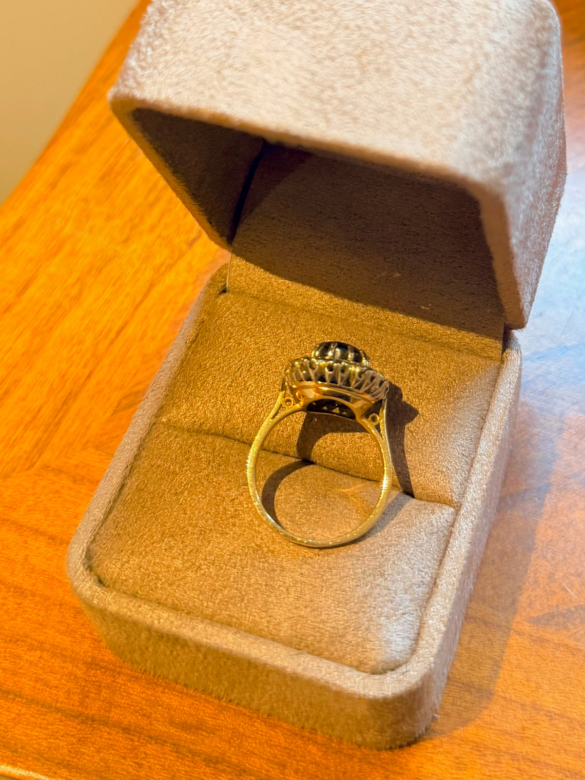 Bague Ronde En Résine Rouge Strass - Taille 53, Style Vintage Années 50, Occasion