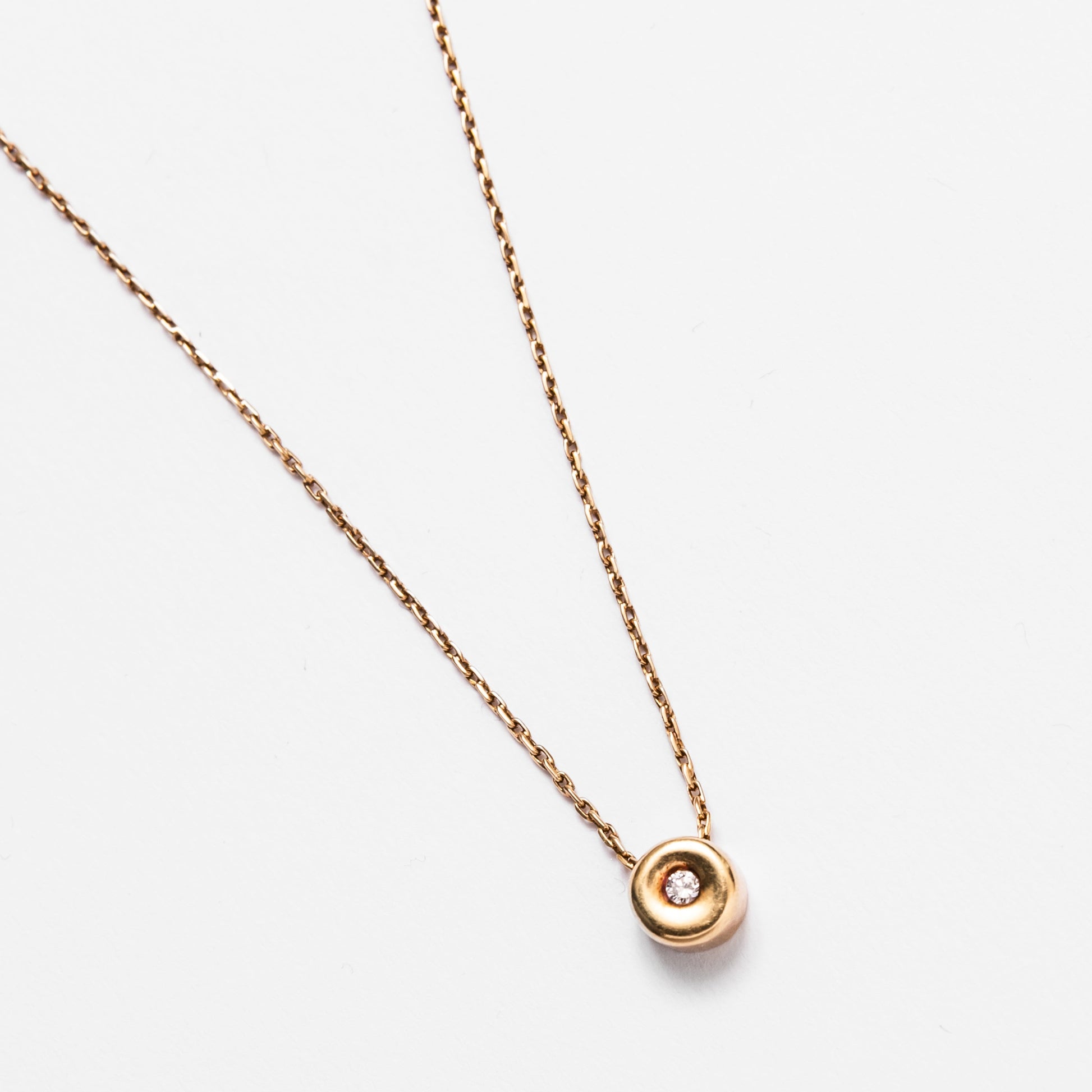 Collier Pendentif or jaune et diamant