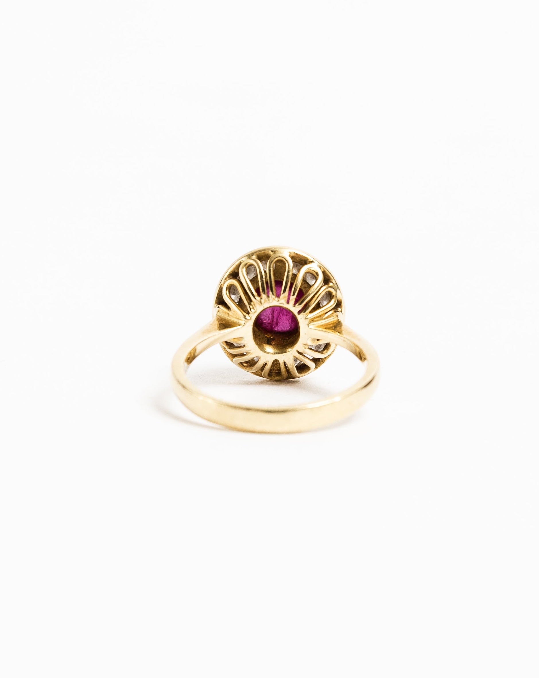 "Anna" Bague en or jaune, rubis et diamants