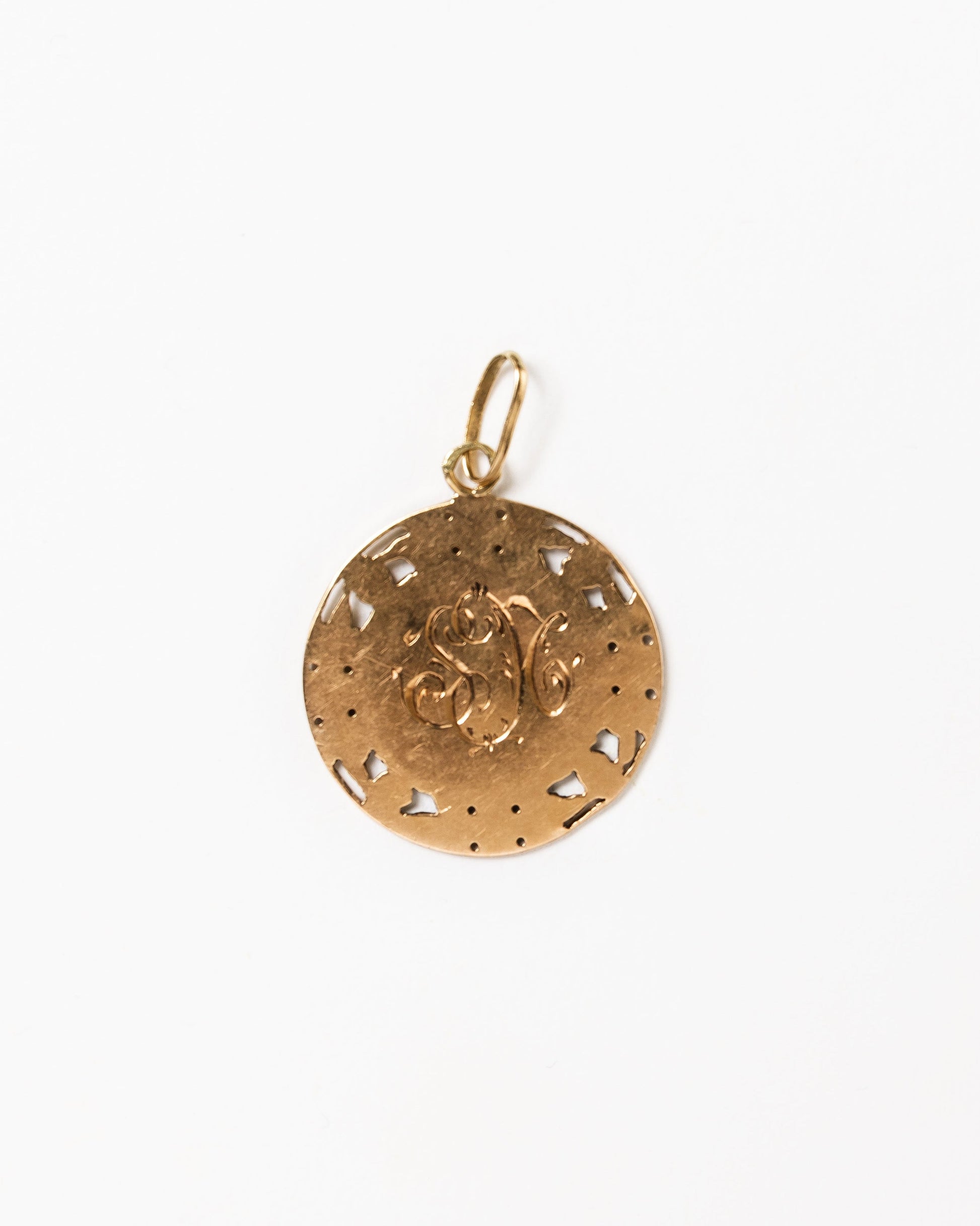 Médaille en or jaune, au profil de la Sainte Vierge Marie