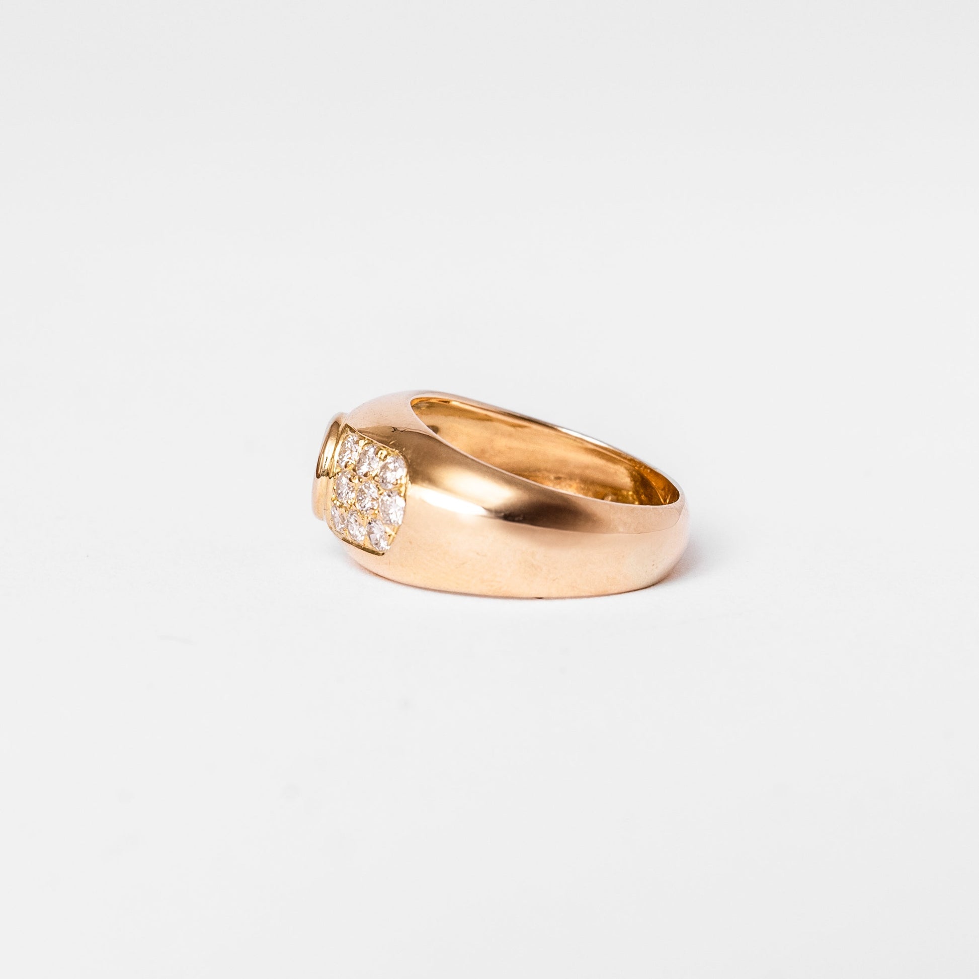 Bague Jonc en or jaune et diamants