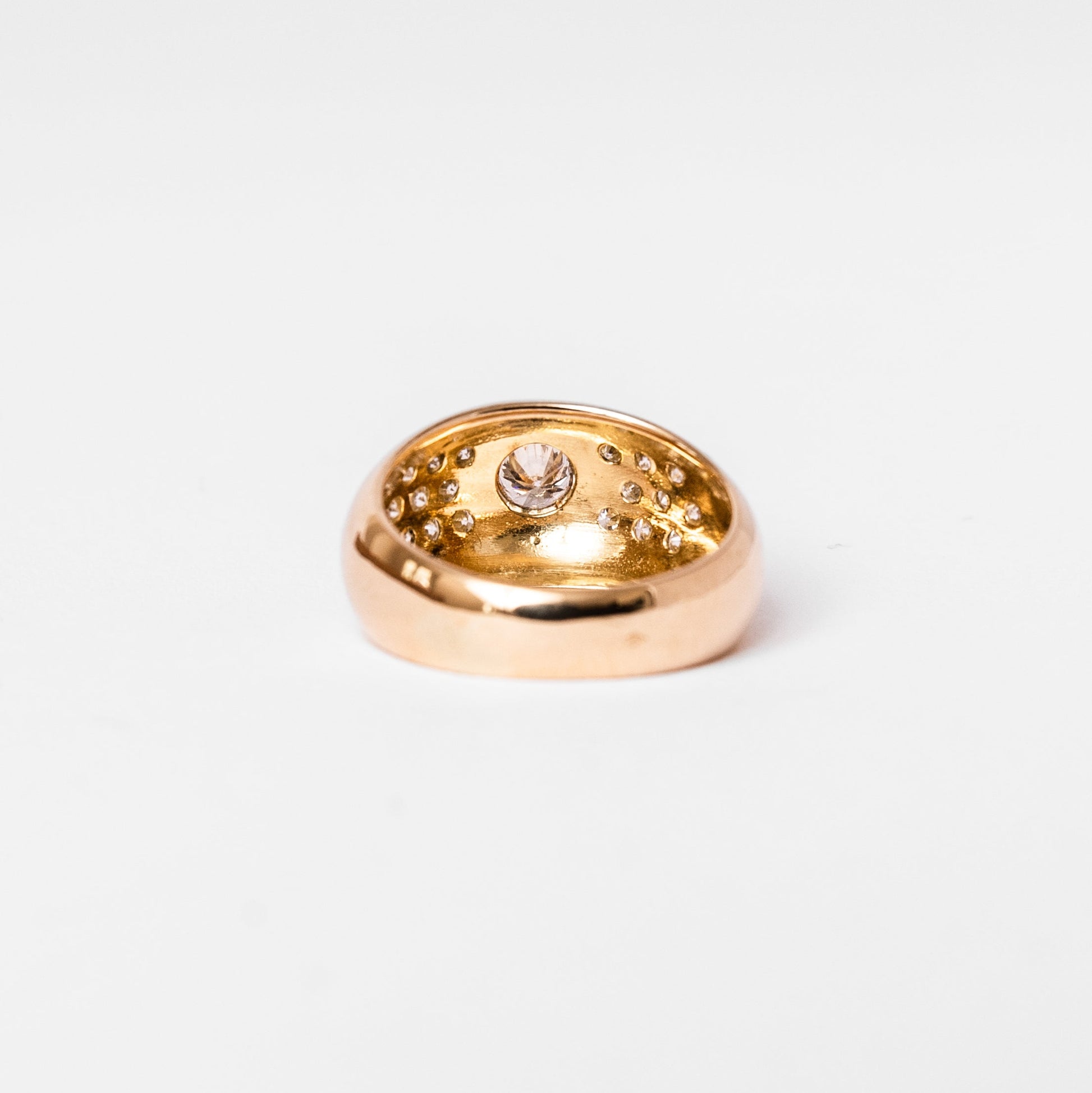 Bague Jonc en or jaune et diamants