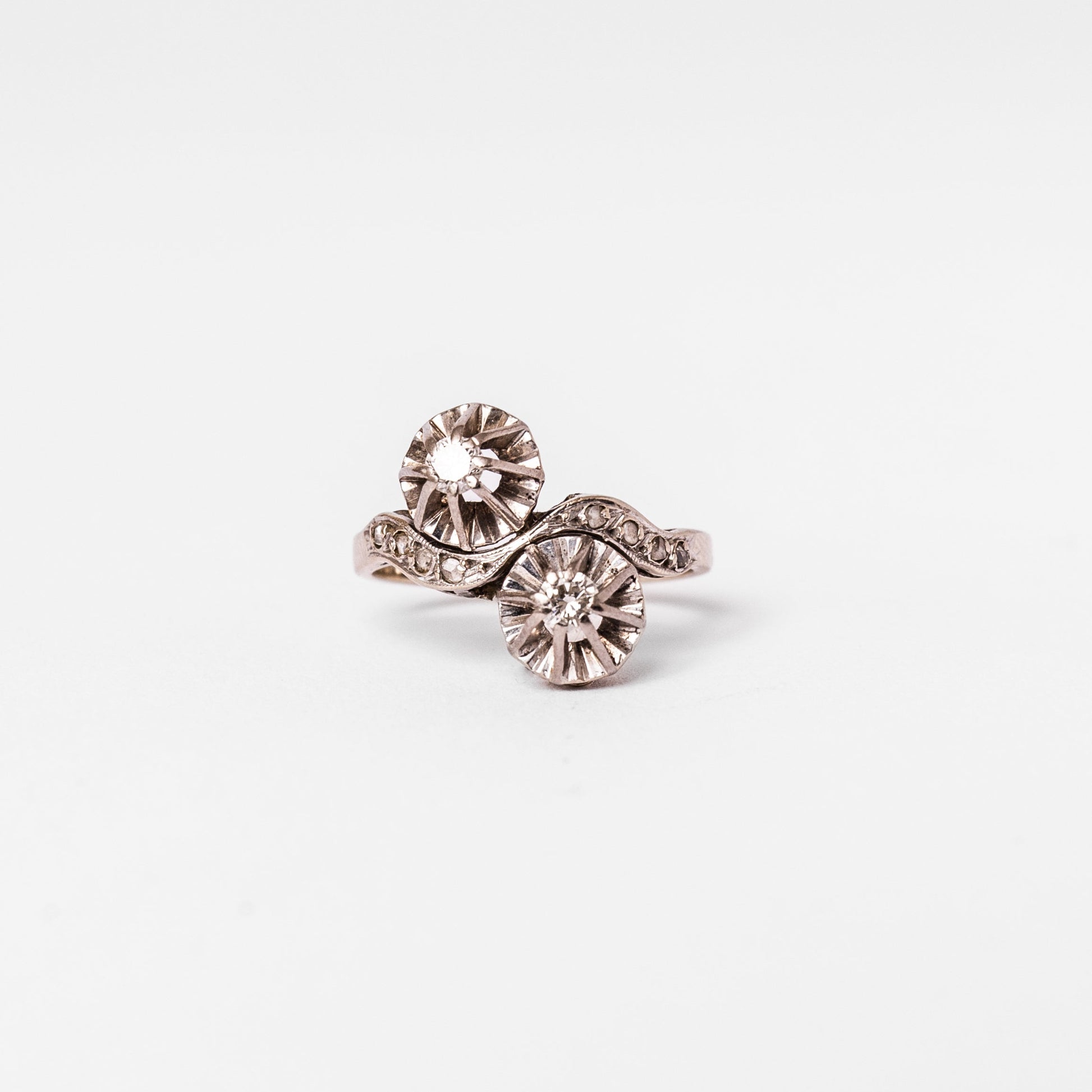 Bague Toi et Moi en or blanc et diamants