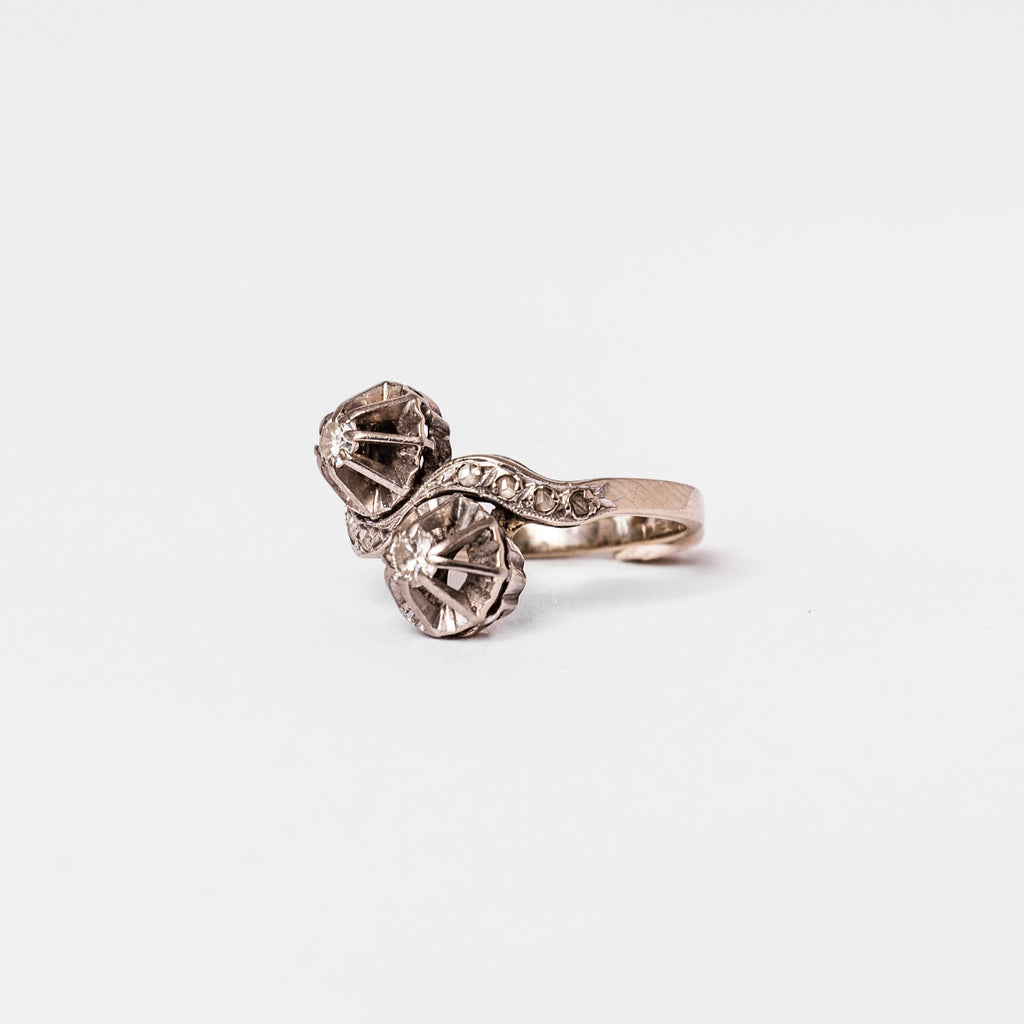 Bague Toi et Moi en or blanc et diamants