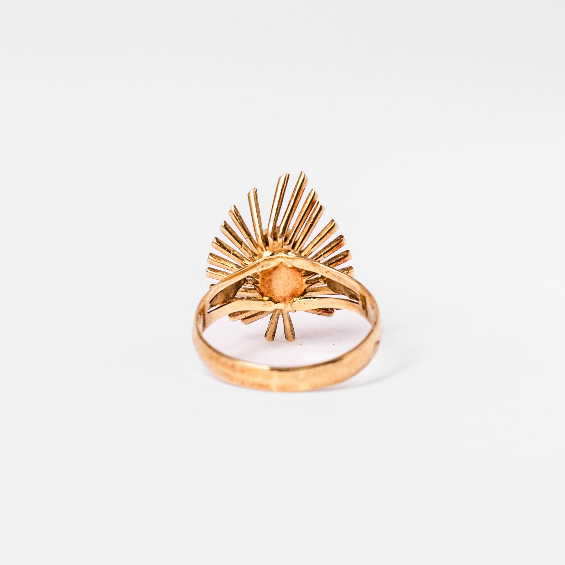 Bague Soleil en or jaune et malachite