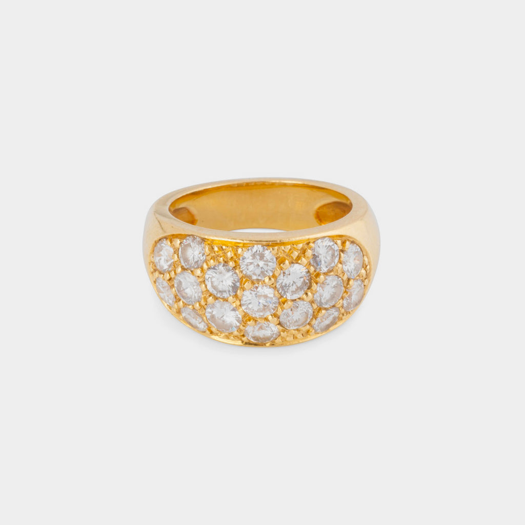 Bague Jonc en or jaune et diamants