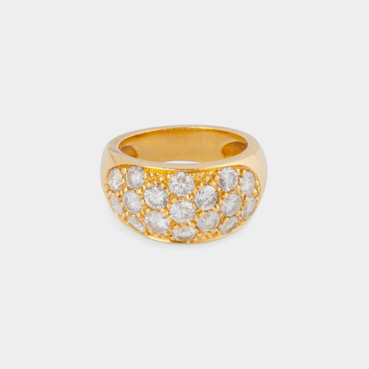 Bague Jonc en or jaune et diamants