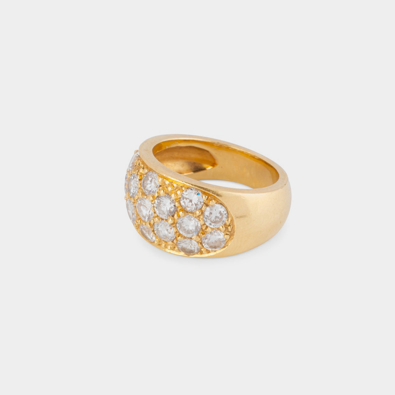 Bague Jonc en or jaune et diamants