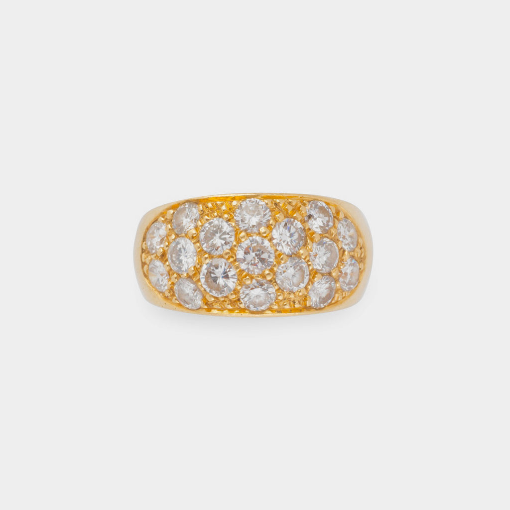 Bague Jonc en or jaune et diamants