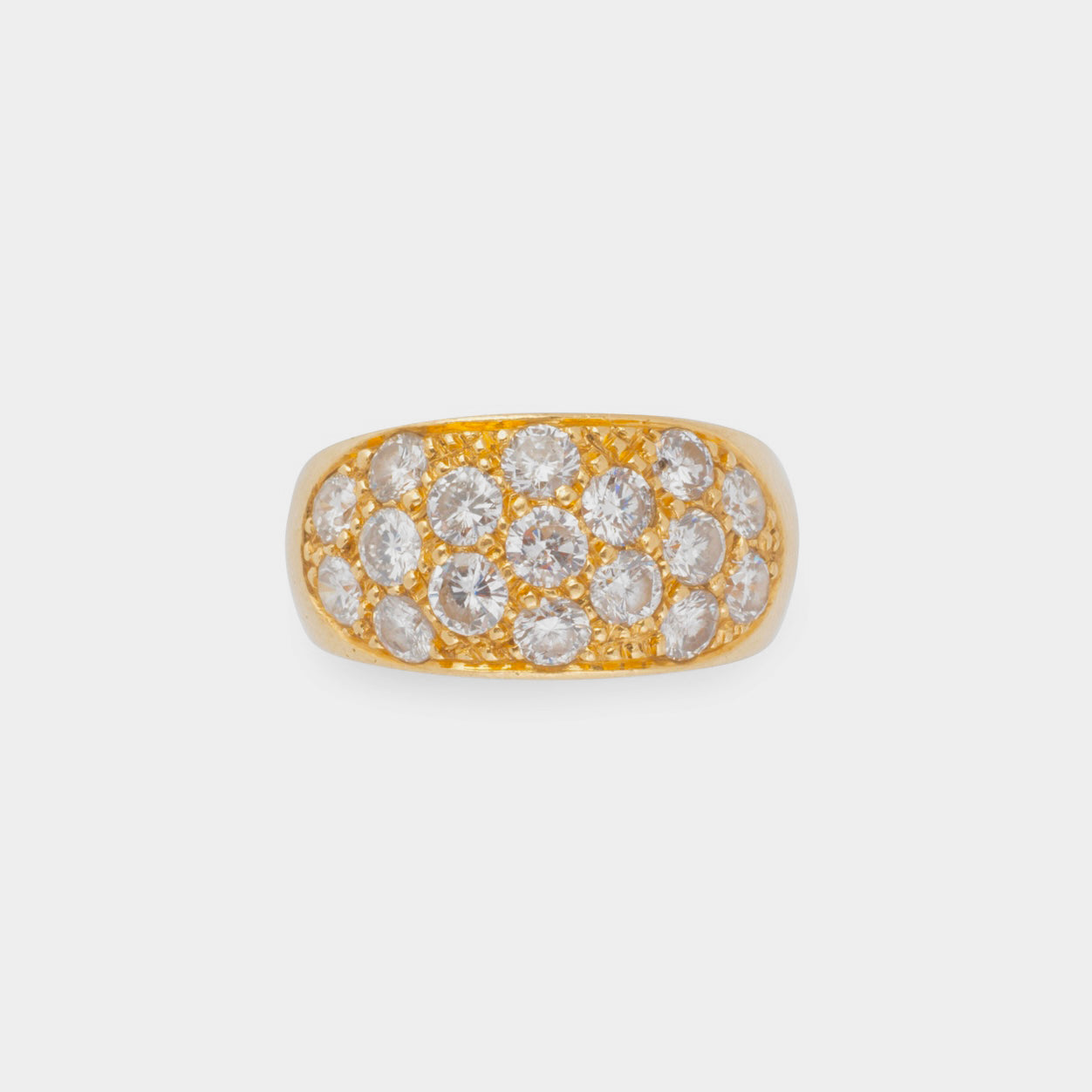 Bague Jonc en or jaune et diamants