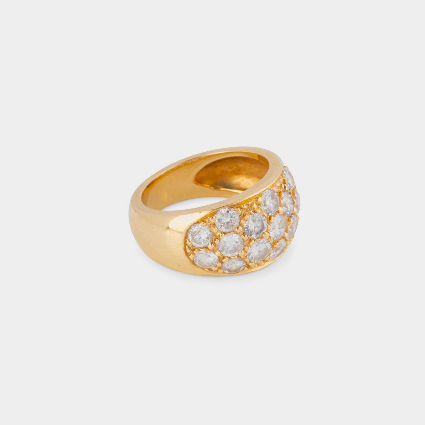 Bague Jonc en or jaune et diamants