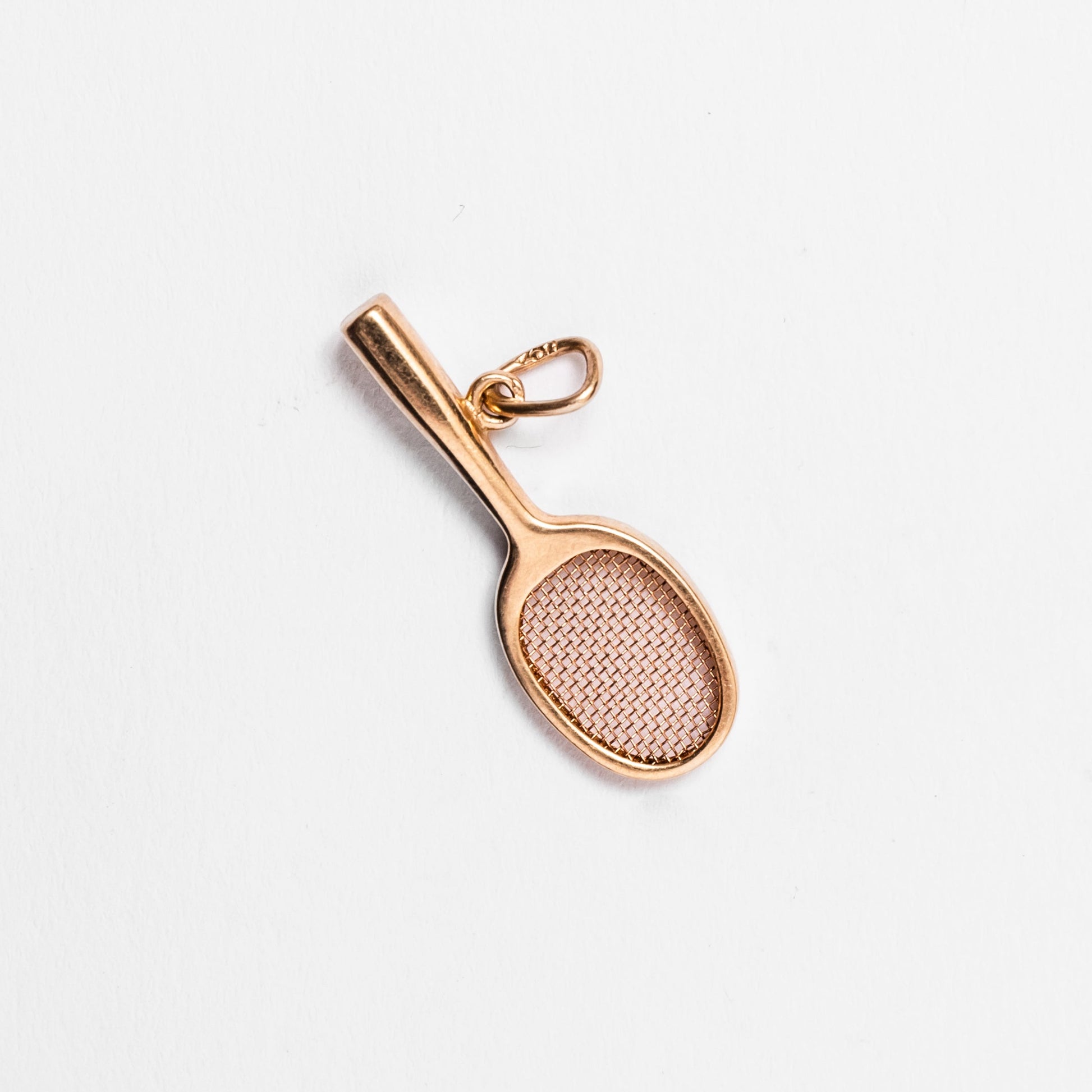 Pendentif Raquette de tennis en or jaune