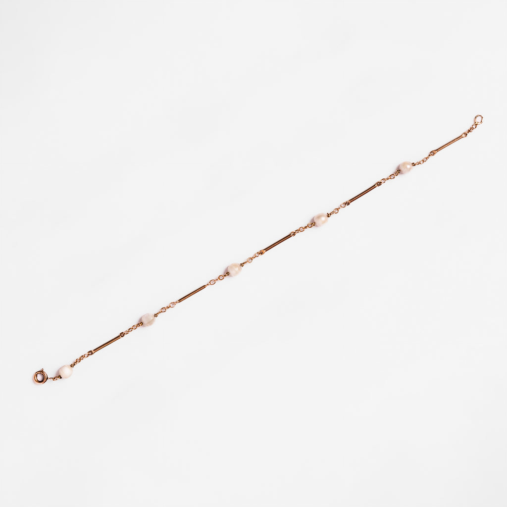 Bracelet en or jaune et perles de culture