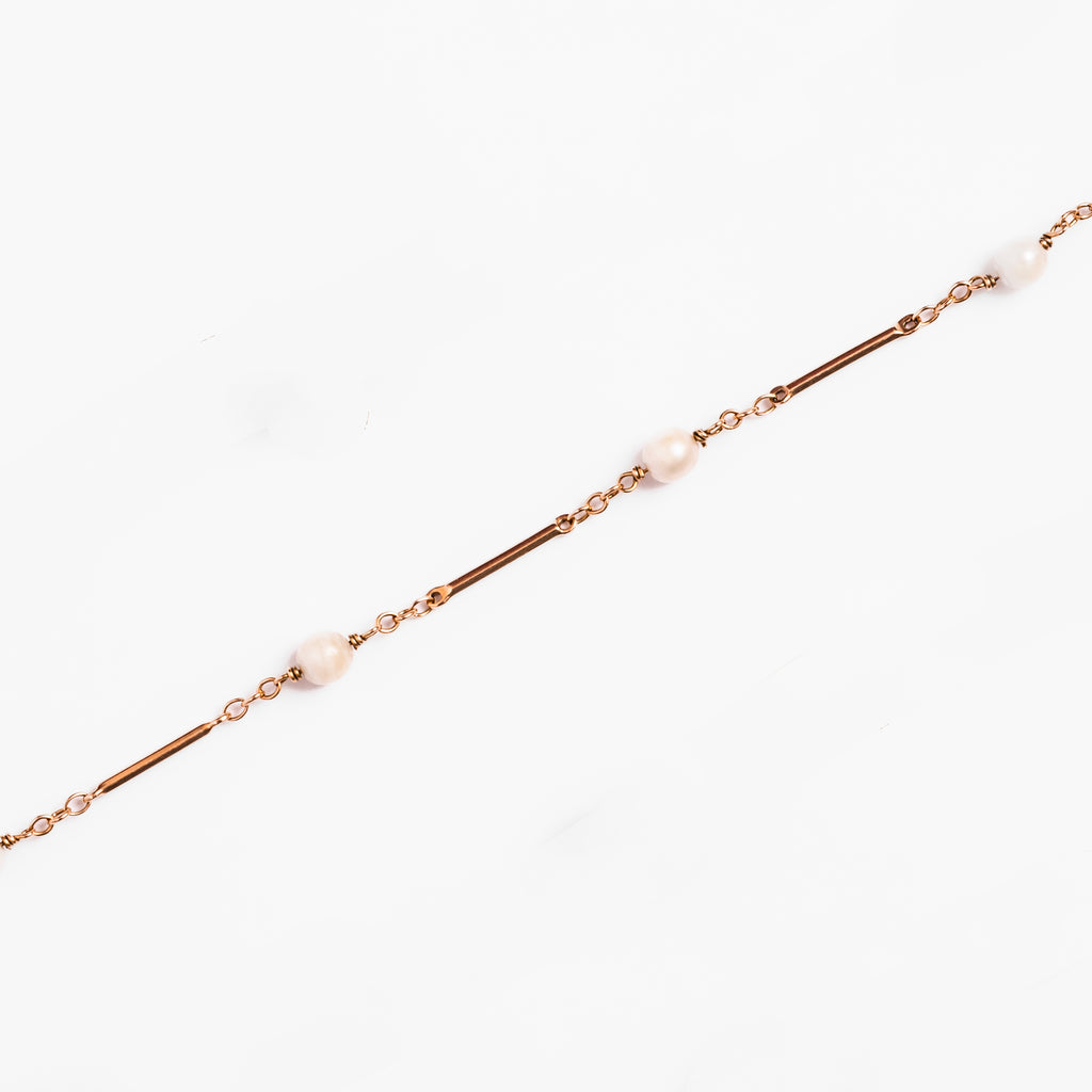 Bracelet en or jaune et perles de culture