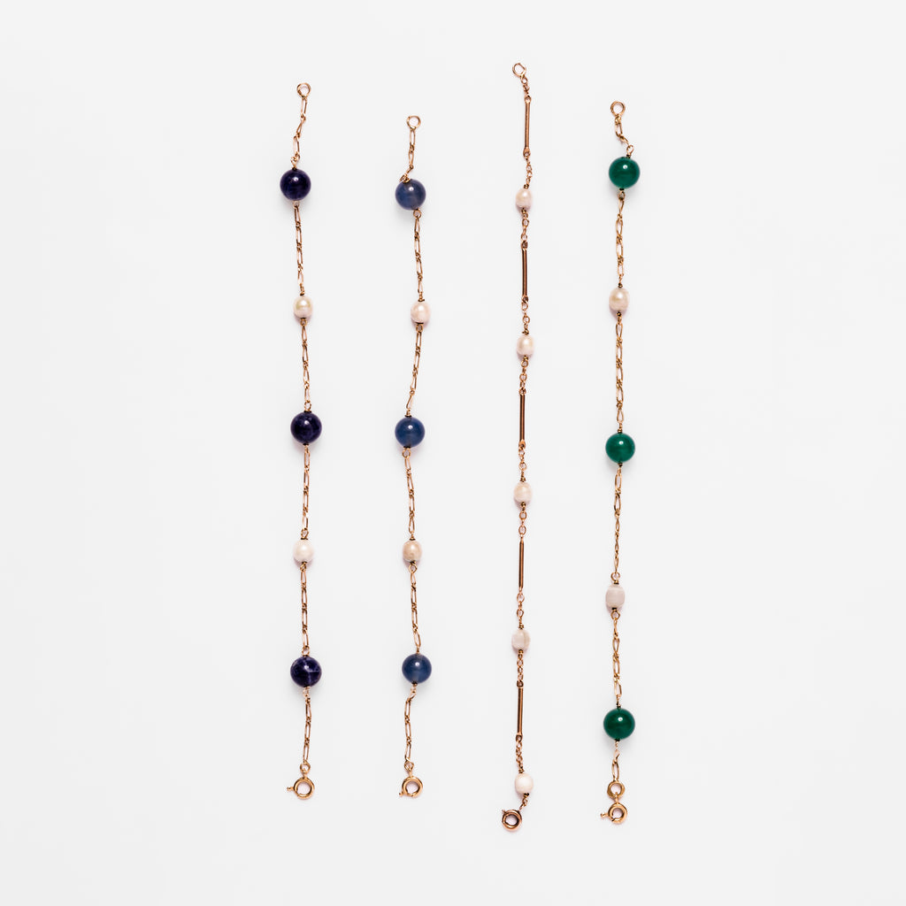 Bracelet en or jaune et perles de culture