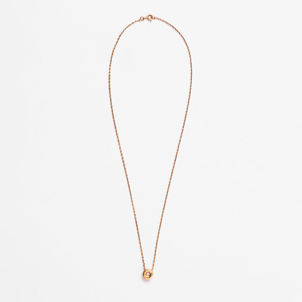 Collier Pendentif or jaune et diamant