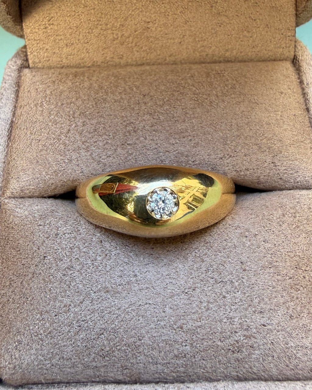"Emilie" Bague Jonc or jaune et diamants