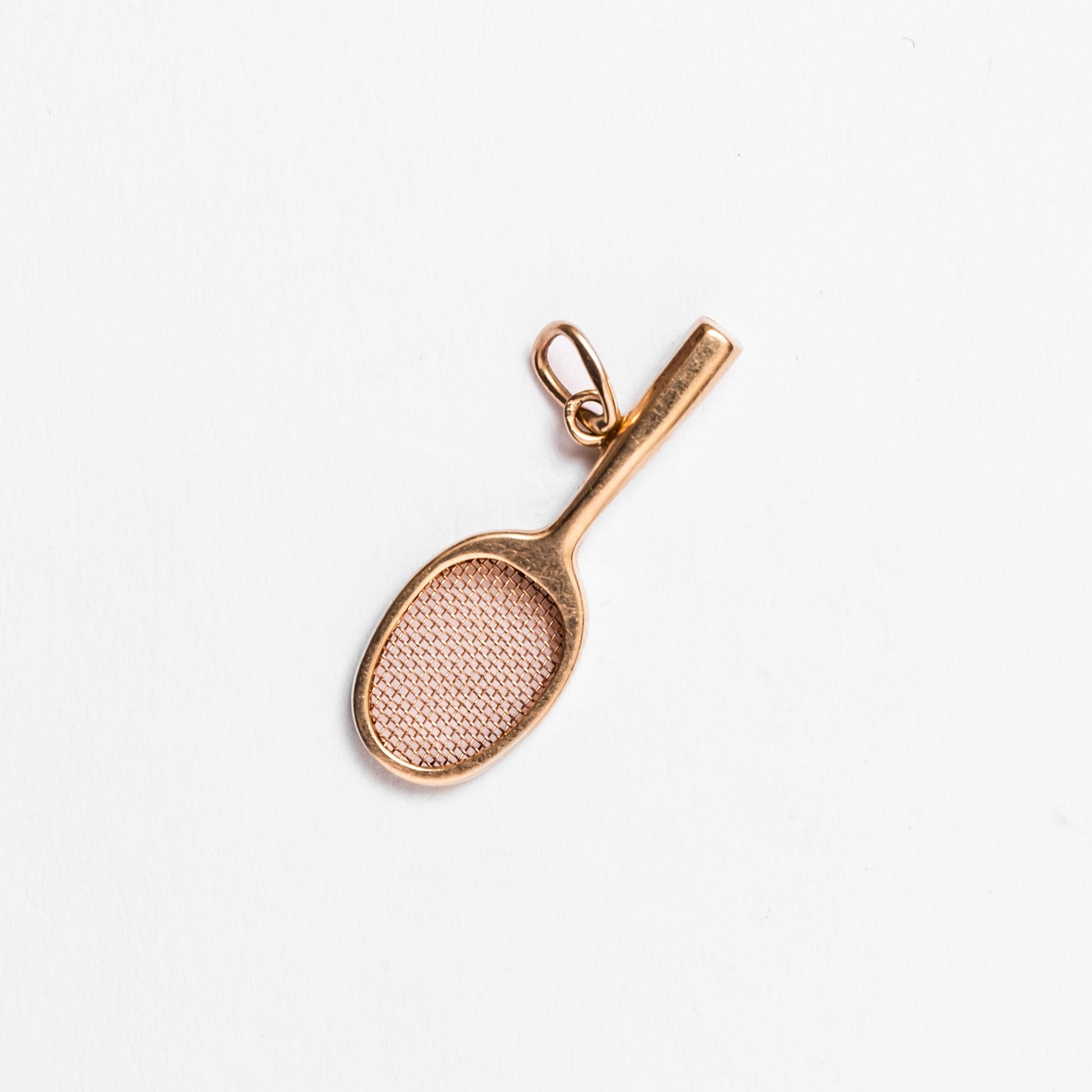 Pendentif Raquette de tennis en or jaune