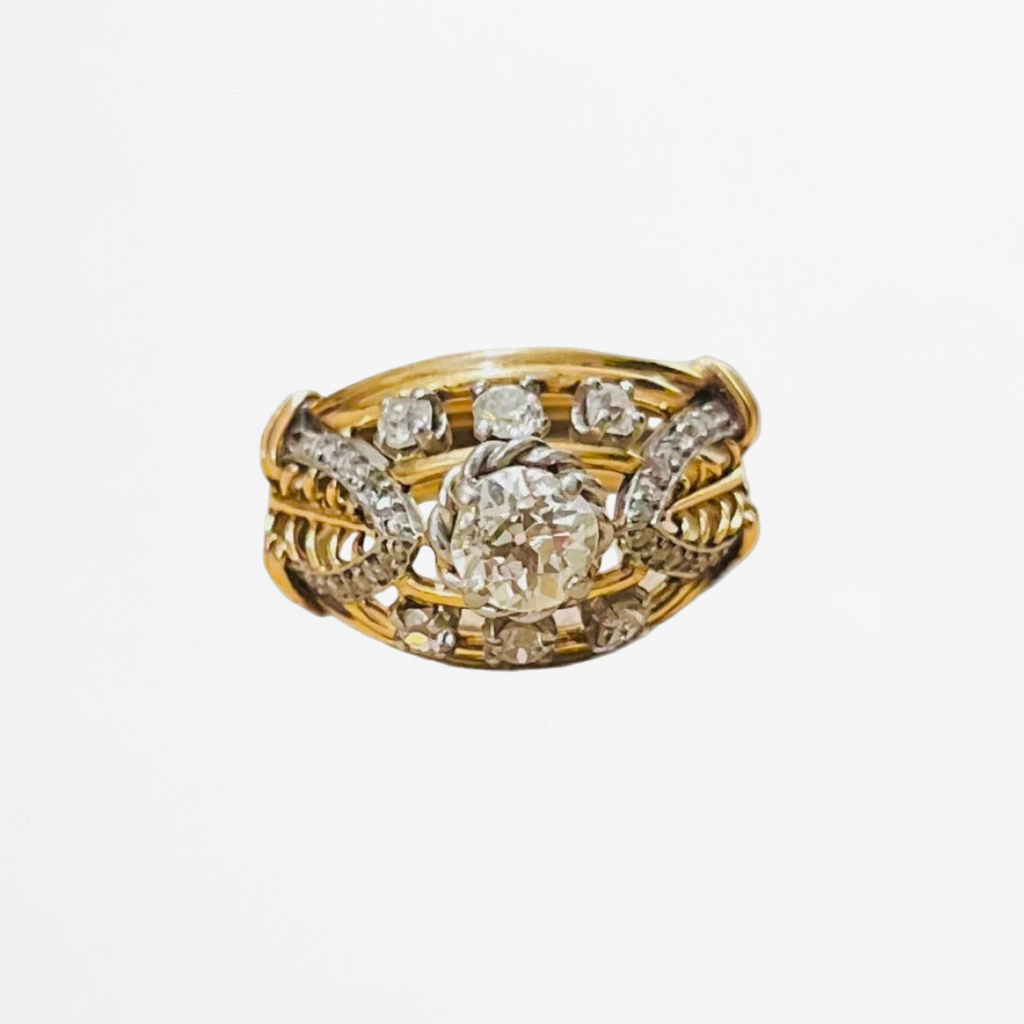 «Bertille» Bague Dôme en or rose et diamants