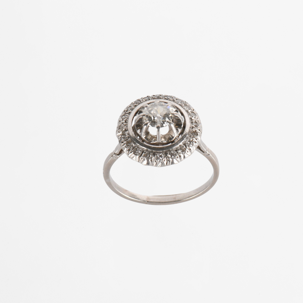 "Hortense" Bague Cible Art déco diamants