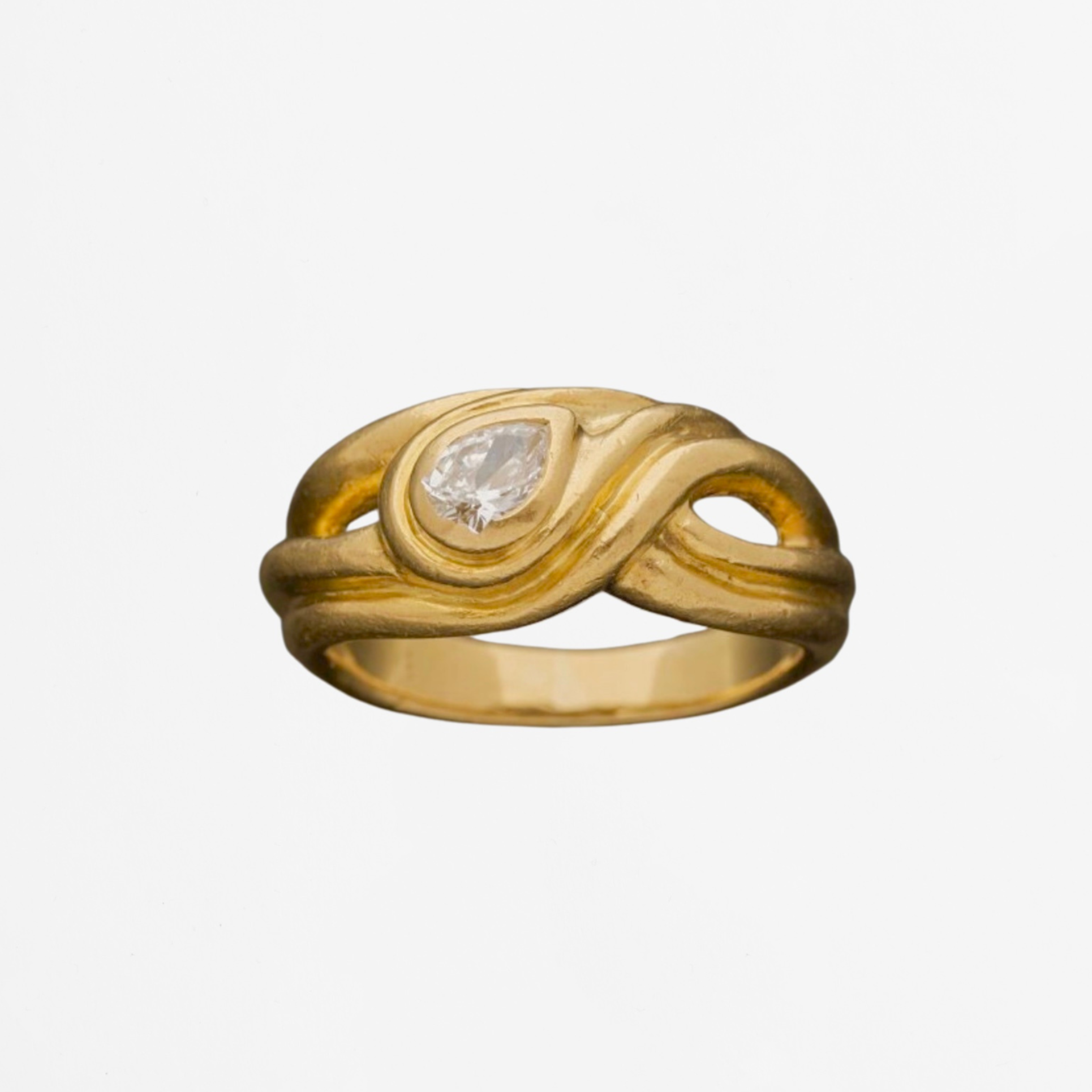 Bague en or jaune et diamant