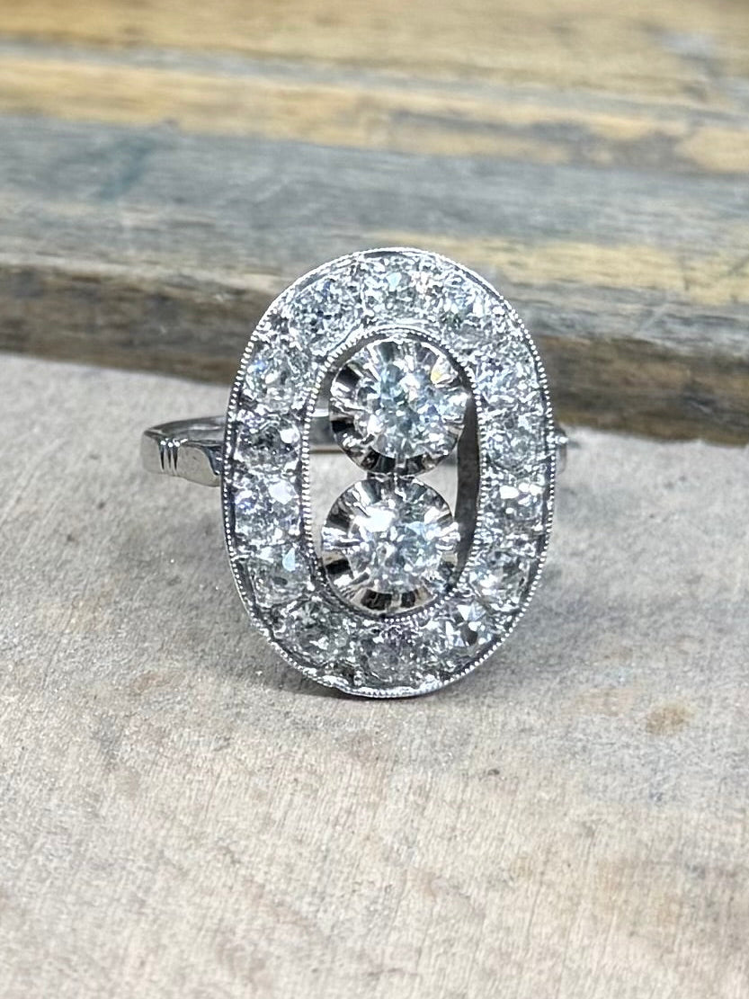 « Soline » Bague en platine et diamants 1.30 carats