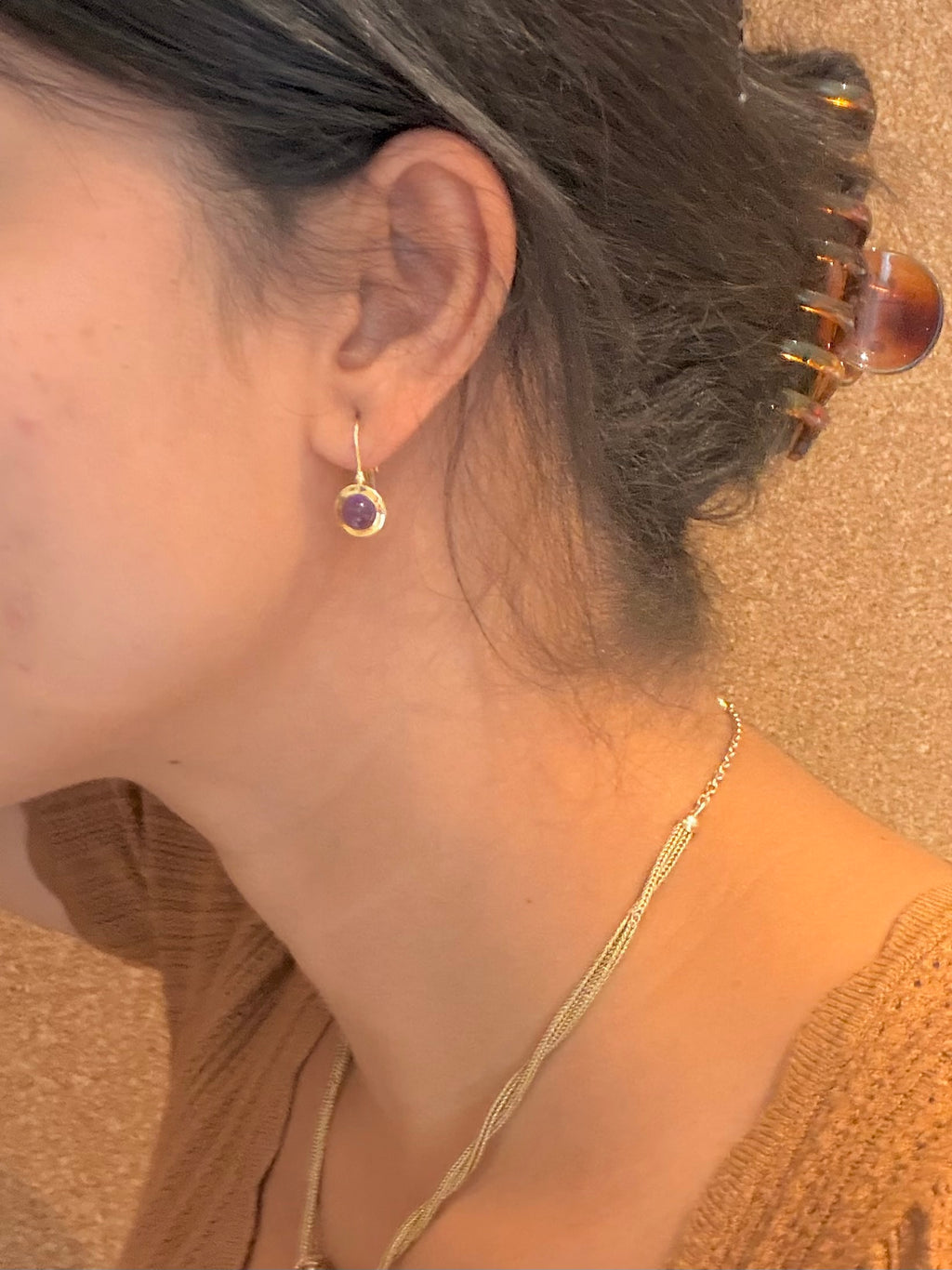 Boucles d’oreilles améthyste