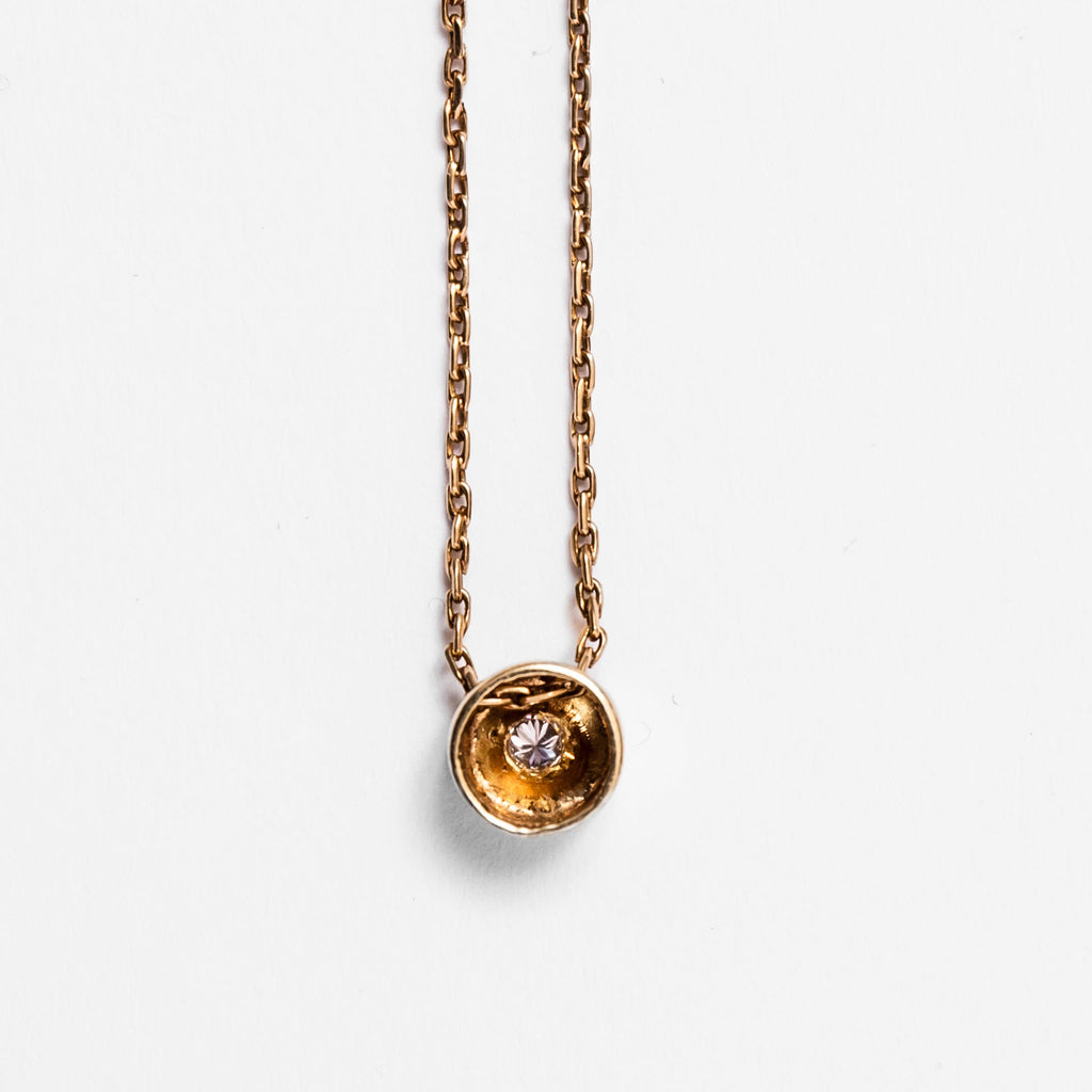Collier Pendentif or jaune et diamant