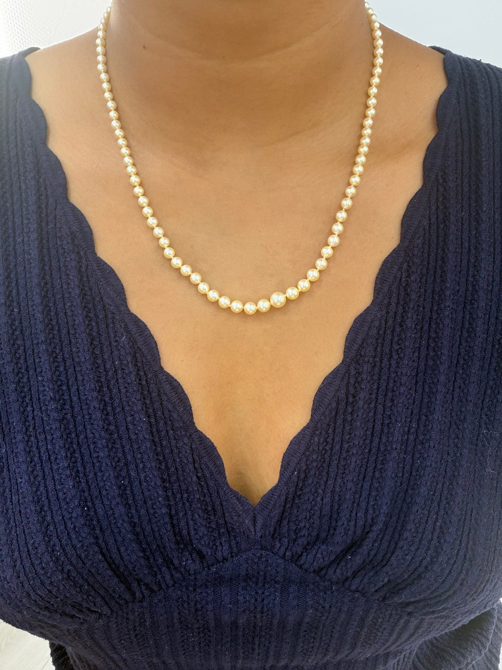 Collier de perles en or jaune