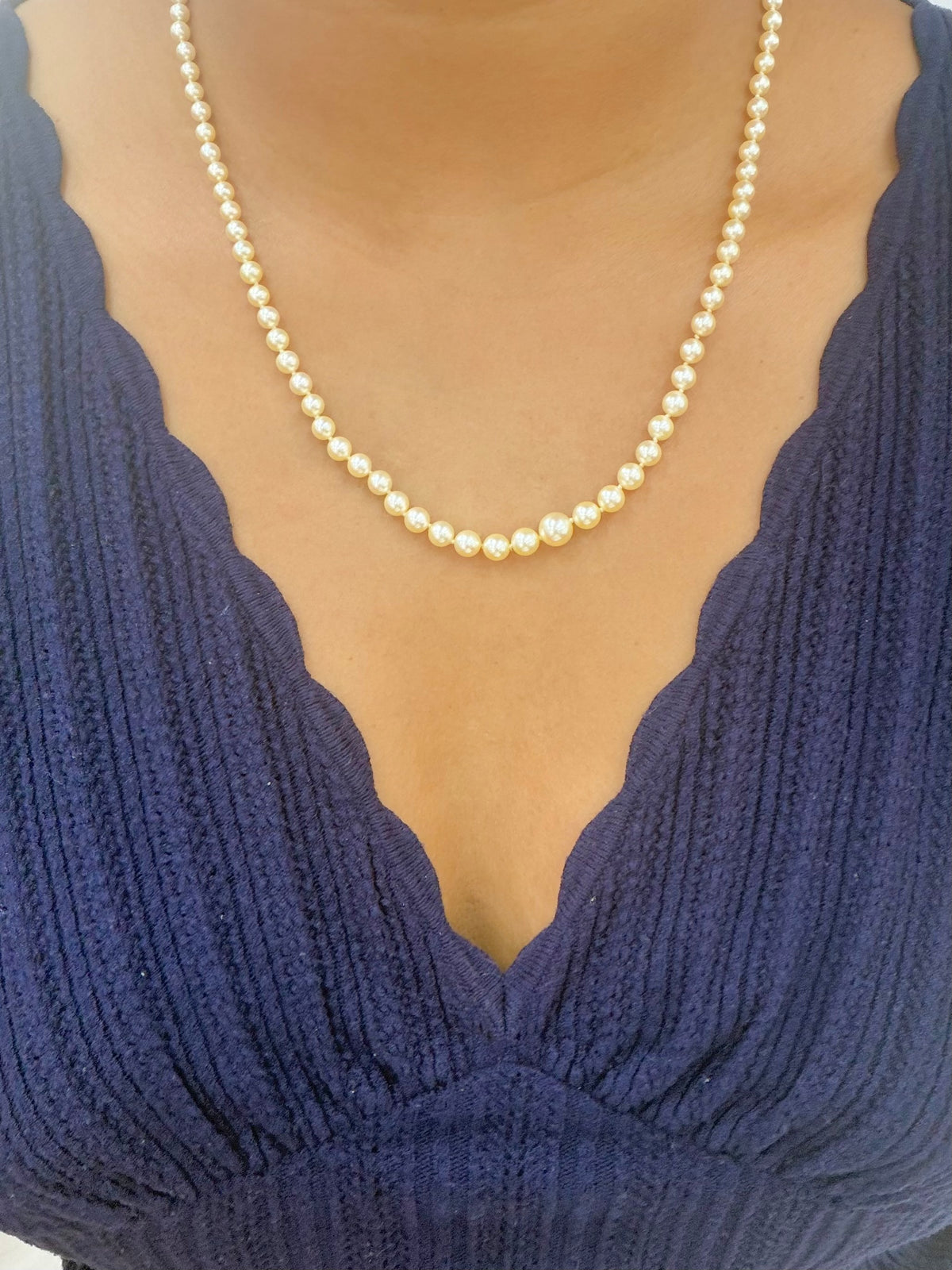 Collier de perles en or jaune