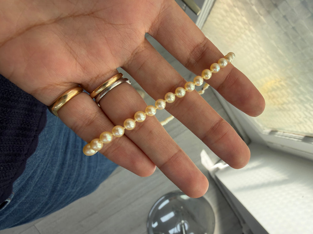 Collier de perles en or jaune
