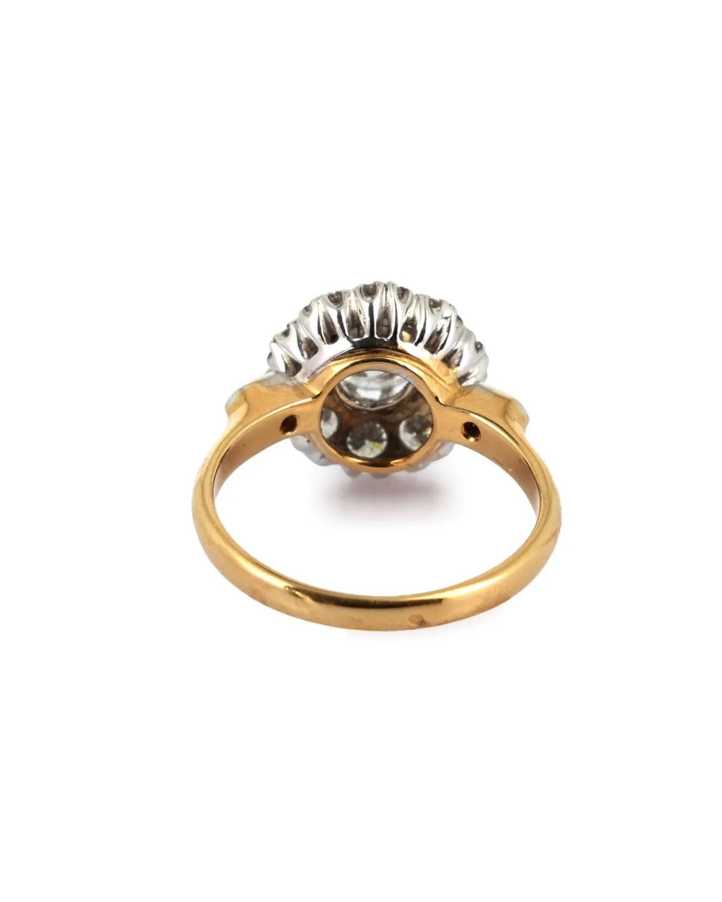 "Gabrielle" Bague Marguerite en or jaune, or blanc et diamants