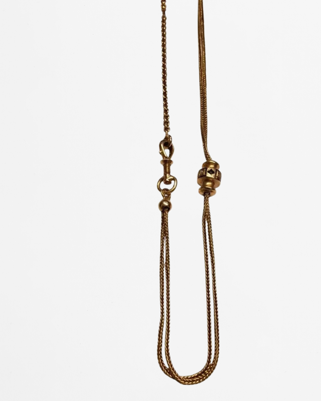 Yellow gold, pearl and enamel necklace