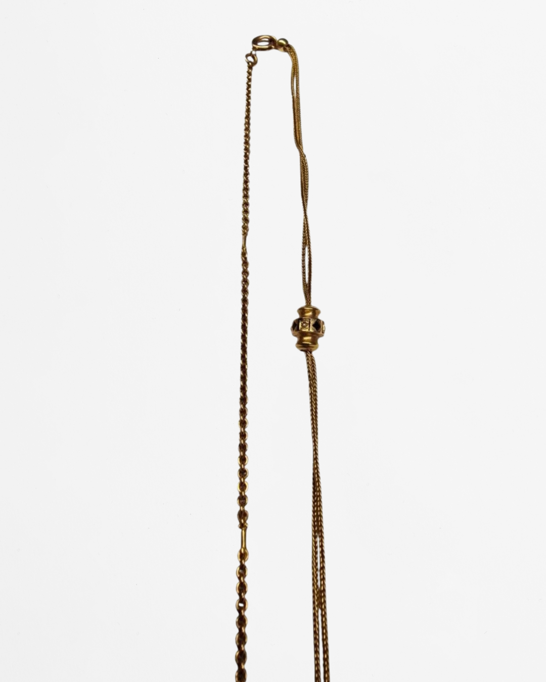 Yellow gold, pearl and enamel necklace