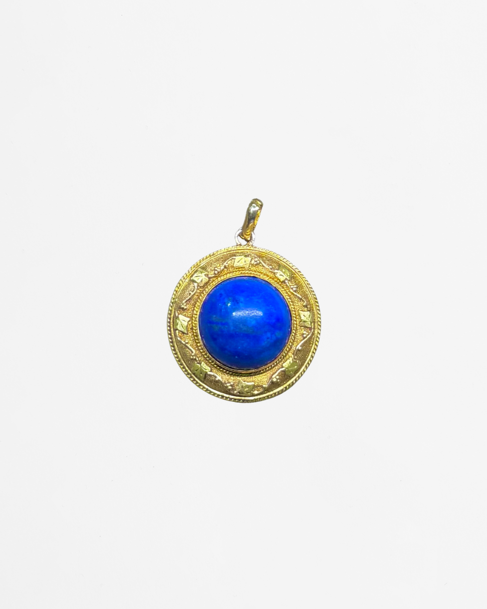 Pendentif lapis lazuli en or jaune