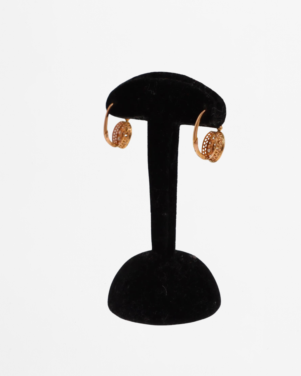 Dormeuses en or rose et diamants 1.98 carats